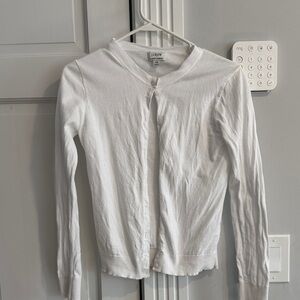 J. Crew Ivory Button-Up Cardigan